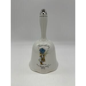 Collectible Bell Holly Hobbie Porcelain Bell Start Each Day in a Happy Way
